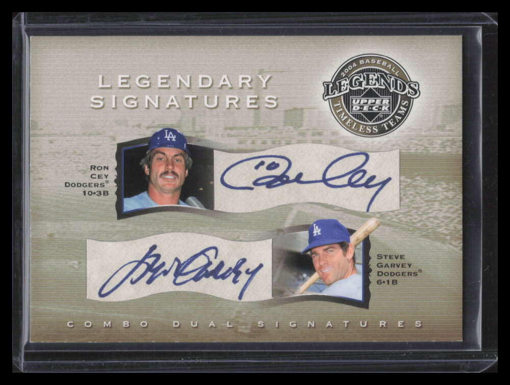 2004 UD Legends Timeless Teams Legendary Signaturs Cey Garvey Dual Auto 80/150