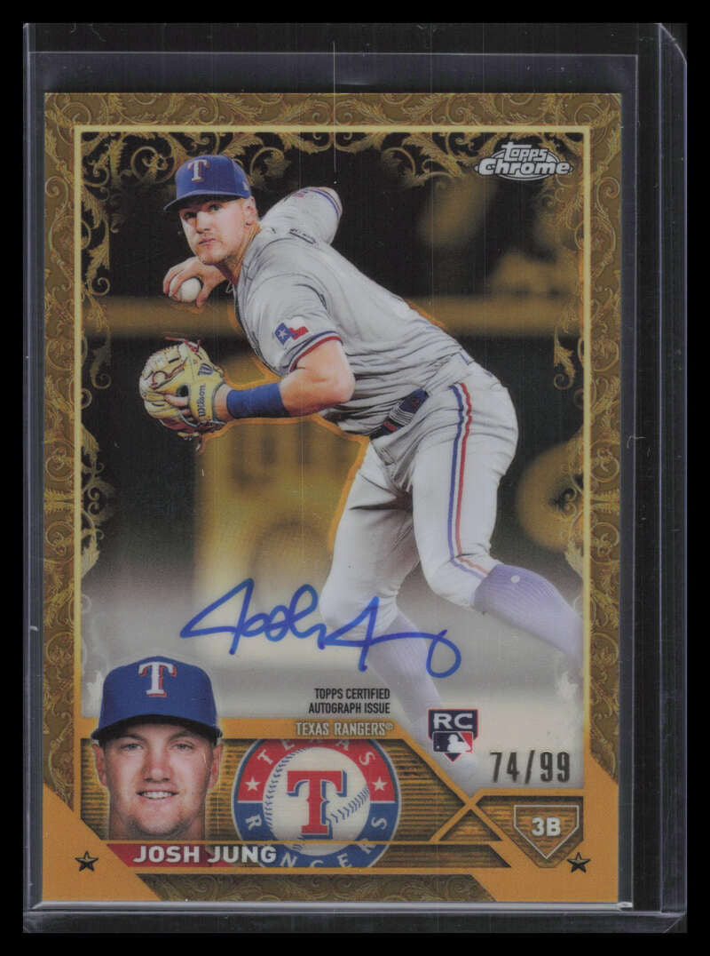 2023 Topps Chrome Gilded Gold Etch Autographs CGAJJ Josh Jung Rookie Auto 74/99
