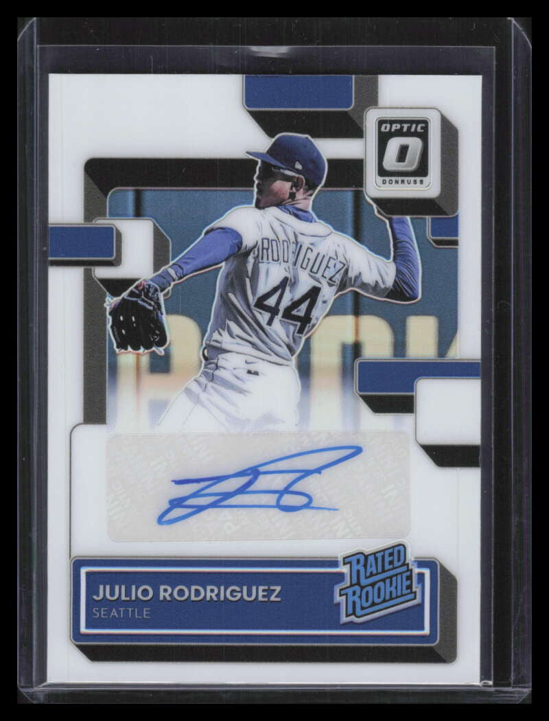 2022 Donruss Optic Rated Signatures Holo rrsjr1 Julio Rodriguez Rookie Auto