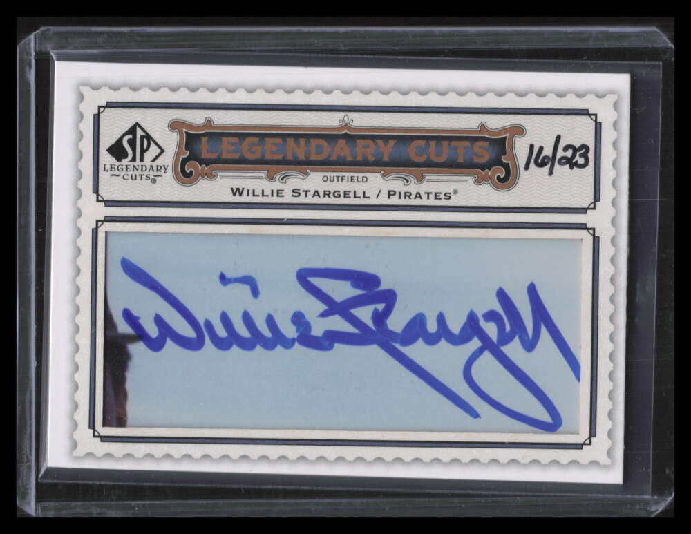 2009 SP Legendary Cuts Cut Signatures lc273 Willie Stargell Cut Auto 16/23