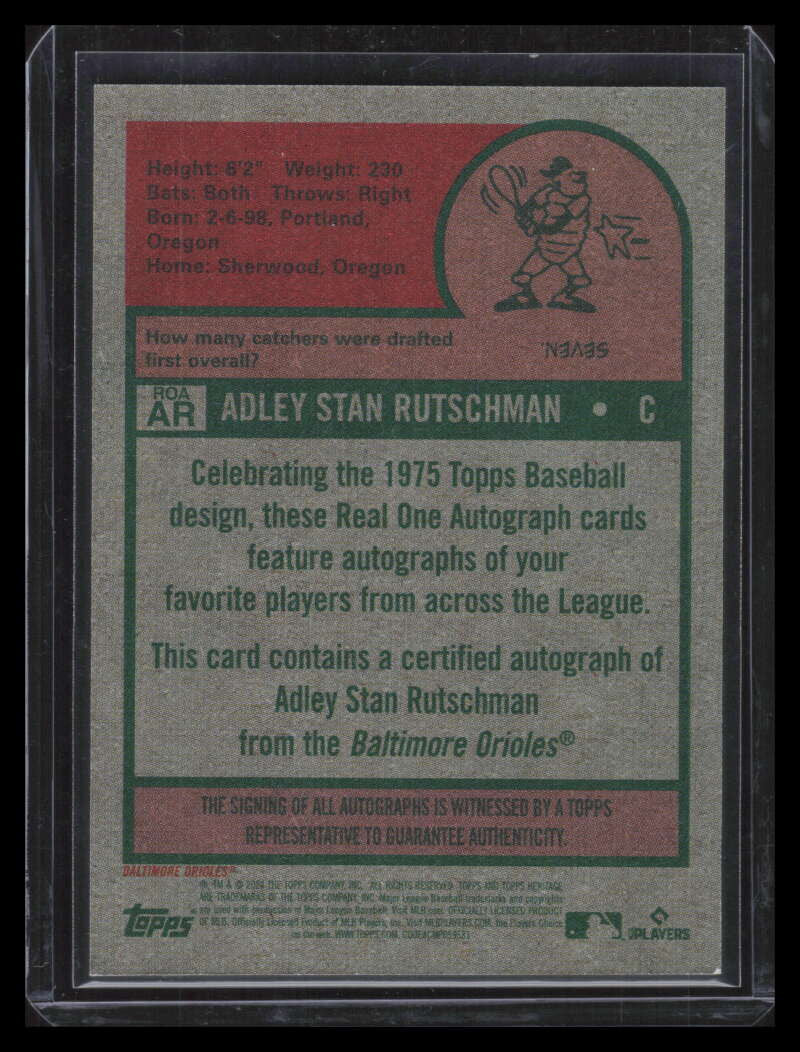 2024 Topps Heritage Real One Autographs Red Ink ROAAR Adley Rutschman Auto 31/75