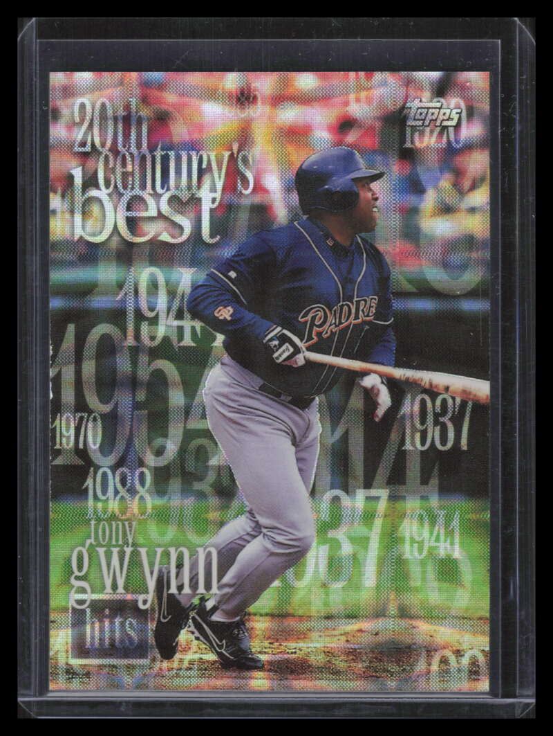 2000 Topps 20th Century Best Sequential cb8 Tony Gwynn 2860/3067