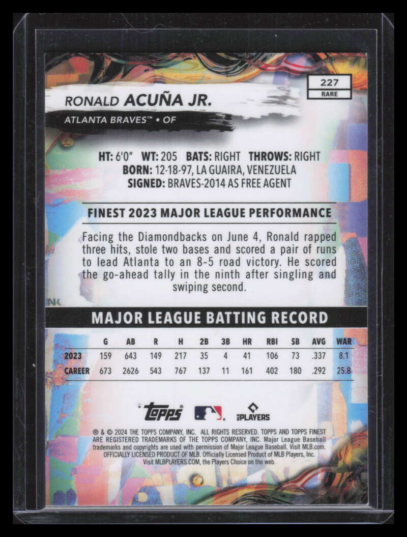 2024 Finest 227 Ronald Acuna Jr. Rare
