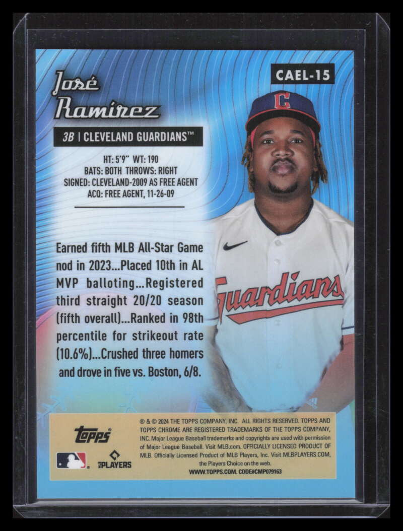 2024 Topps Chrome Logofractor All-Etch cael15 Jose Ramirez