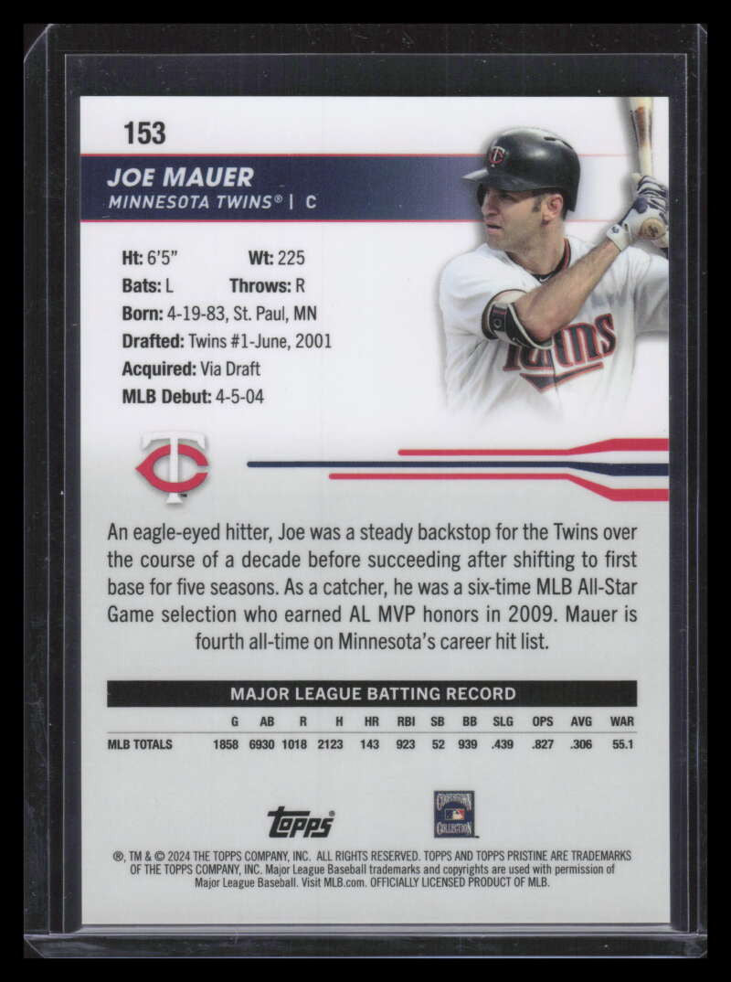 2024 Topps Pristine Green Refractor 153 Joe Mauer 68/150