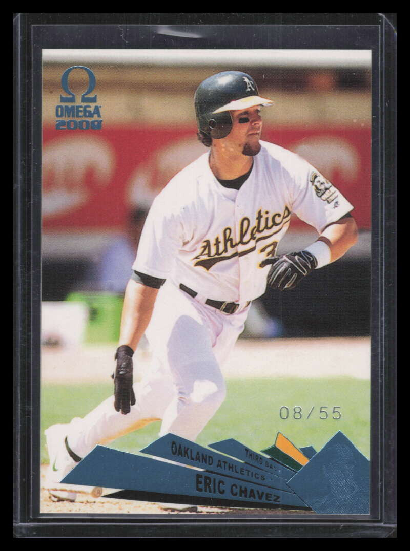 2000 Pacific Omega Platinum Blue 101 Eric Chavez 8/55