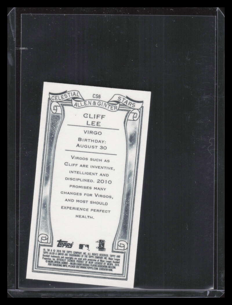 2010 Topps Allen and Ginter Mini Celestial Stars cs6 Cliff Lee