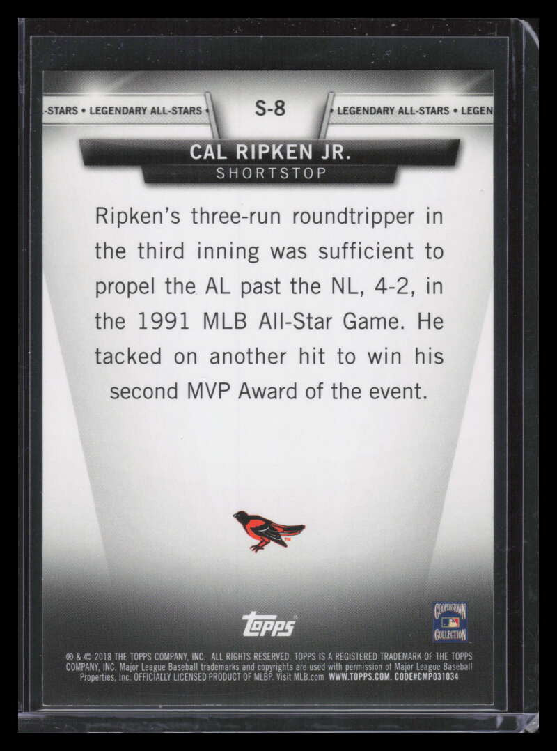 DELETE 155357 2018 Topps Update Salute Black s8 Cal Ripken Jr. 4/299
