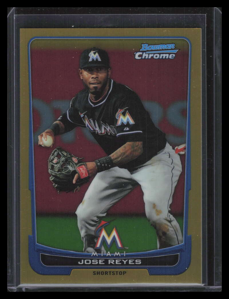 2012 Bowman Chrome Gold Refractor 63 Jose Reyes 47/50