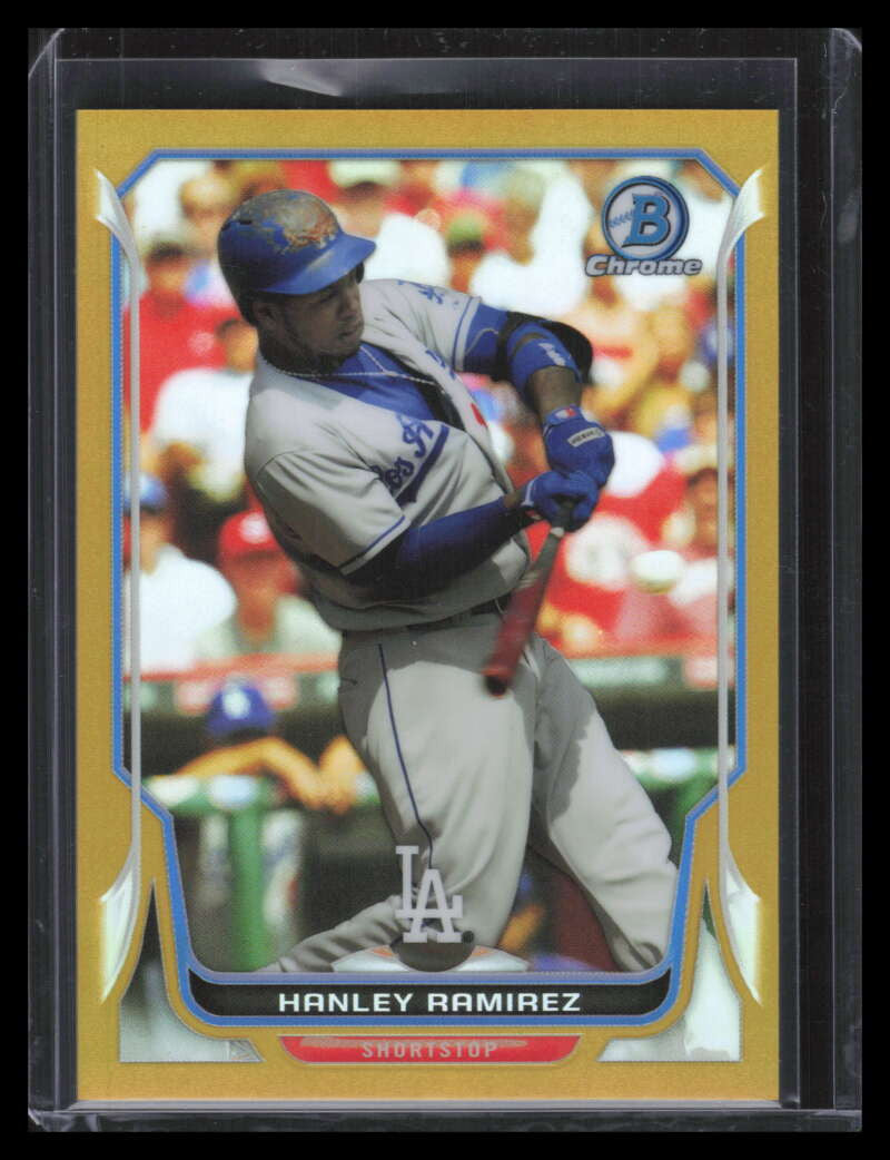 SOLD 155368 2014 Bowman Chrome Gold Refractor 55 Hanley Ramirez 30/50