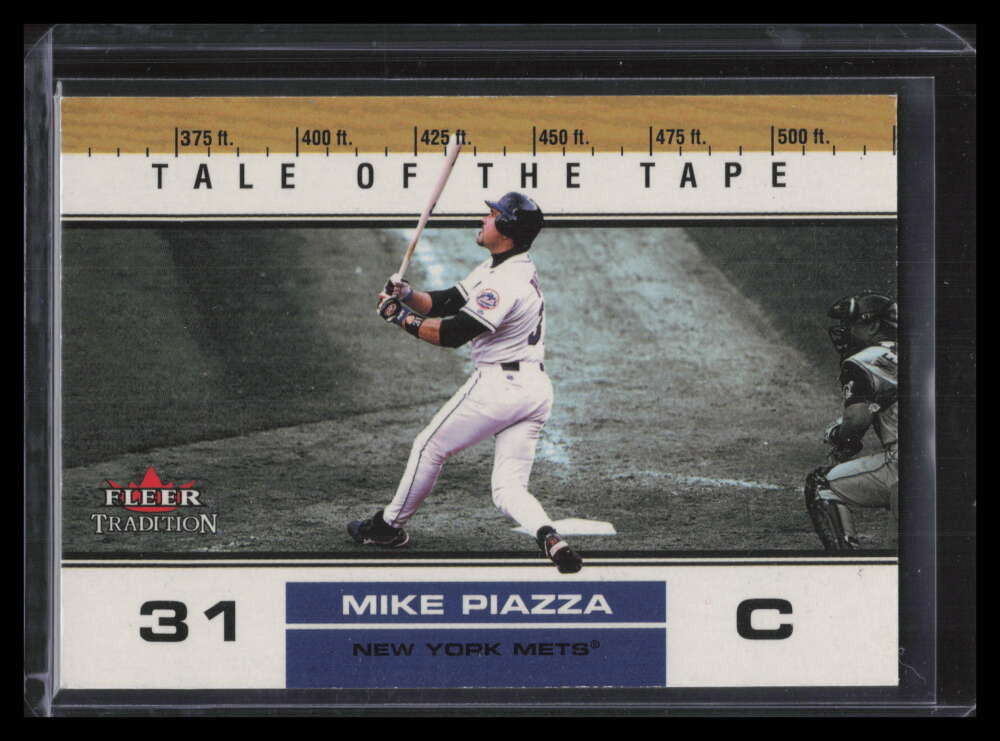 2002 Fleer Tradition Update Glossy u395 Mike Piazza TT 97/200 Tale of the tape