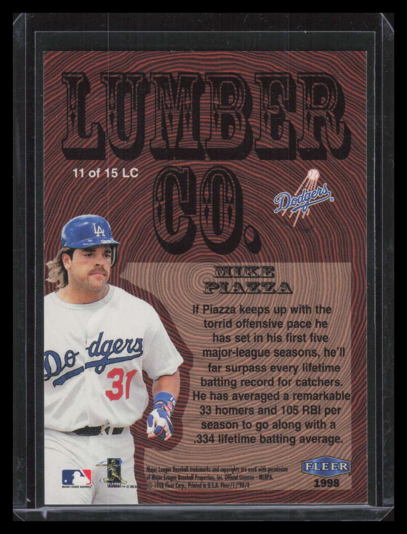 1998 Fleer Tradition Lumber Company 11 Mke Piazza