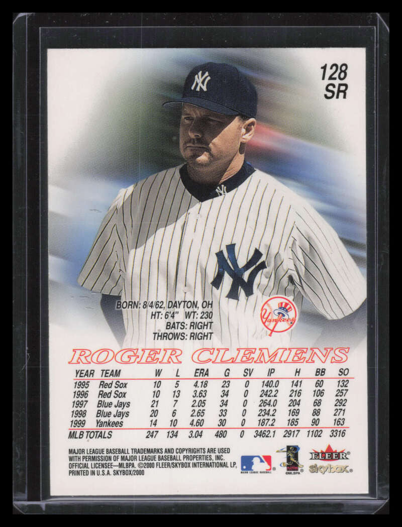 2000 SkyBox Star Rubies 128 Roger Clemens