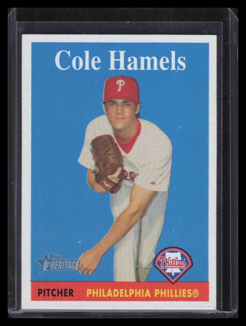 2007 Topps Heritage 76b Cole Hamels YT SP Yellow Team