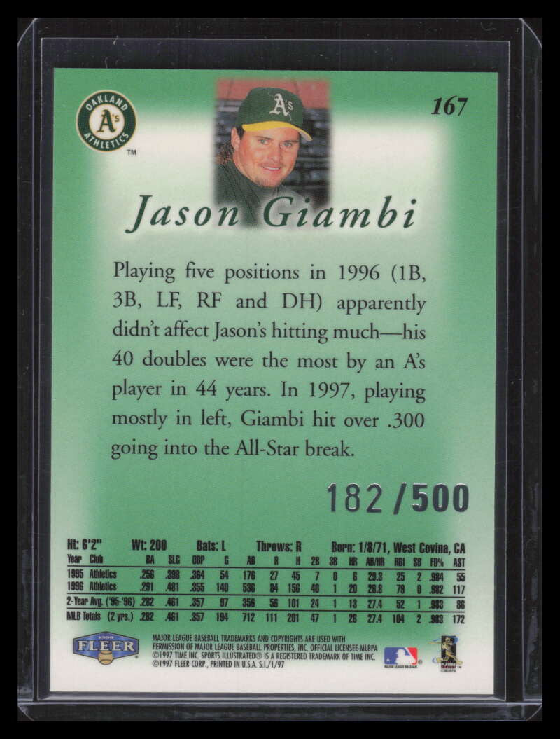1997 Sports Illustrated Extra Edition 167 Jason Giambi 182/500