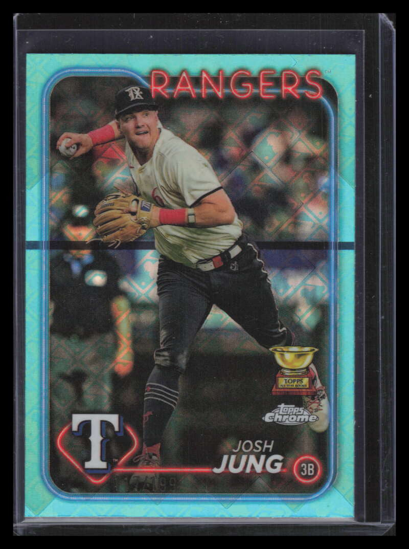 2024 Topps Chrome Logofractor Aqua Refractor 214 Josh Jung 117/199