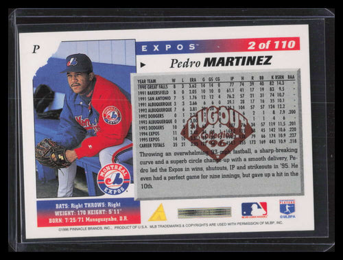 1996 Score Dugout Collection Artist's Proofs b2 Pedro Martinez