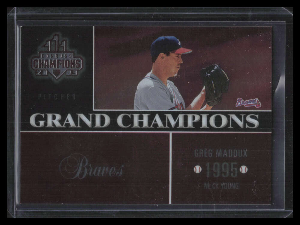2003 Donruss Champions Grand Champions Metalized 9 Greg Maddux 63/100