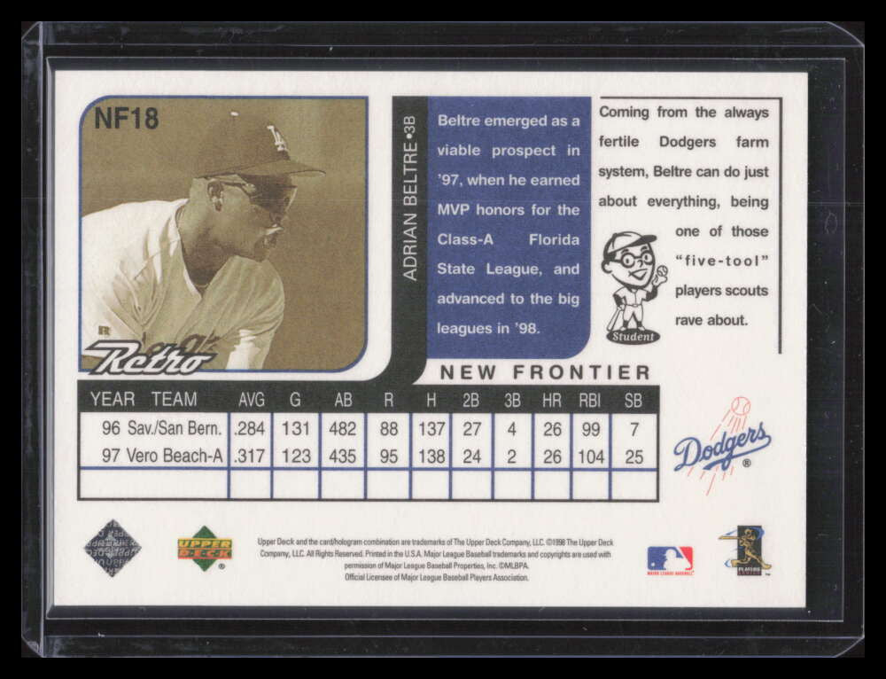 1998 Upper Deck Retro New Frontier nf18 Adrian Beltre 640/1000
