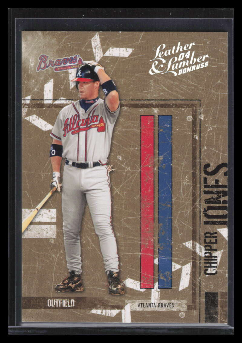 SOLD 155510 2004 Leather and Lumber Silver 13 Chipper Jones 34/100