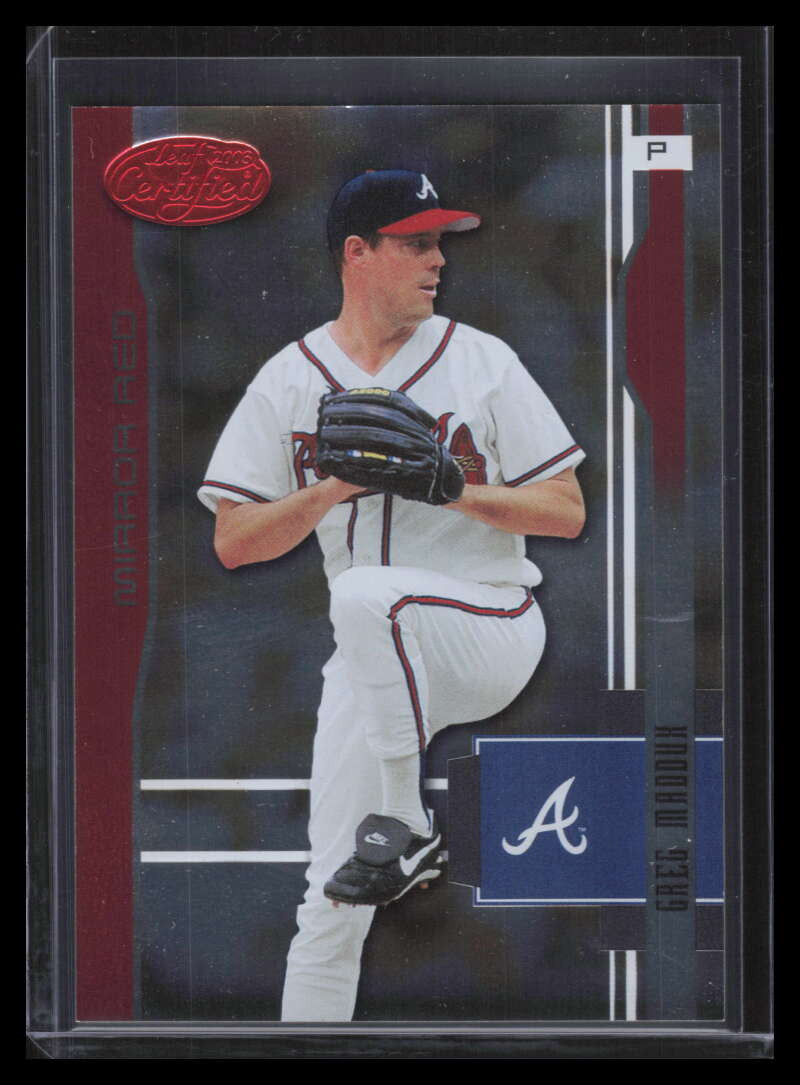 SOLD 155512 2003 Leaf Certified Mirror Red Samples lc2 Greg Maddux 6/150