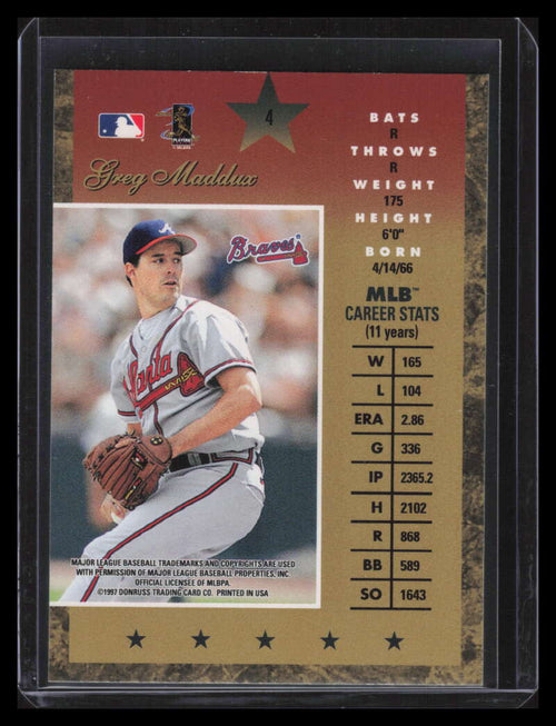 1997 Donruss Elite Gold Stars 4 Greg Maddux