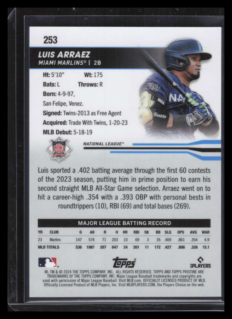 2024 Topps Pristine Gold Refractor 253 Luis Arraez AS 21/50 All-Star Game