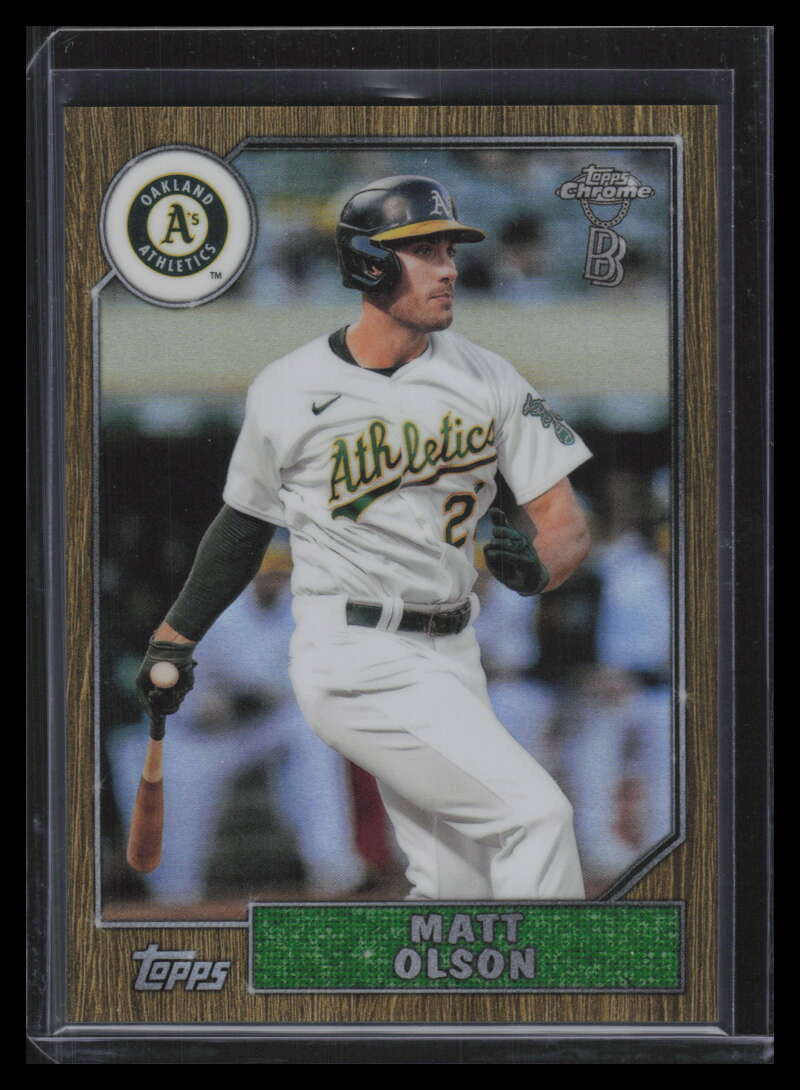 2022 Topps Chrome Ben Baller '87 Topps Gold Refractor 87bc15 Matt Olson 26/50