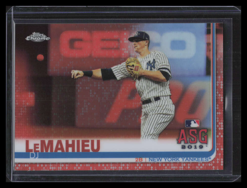 2019 Topps Chrome Update Orange Refractor 70 DJ LeMahieu AS 25/25 All-Star Game