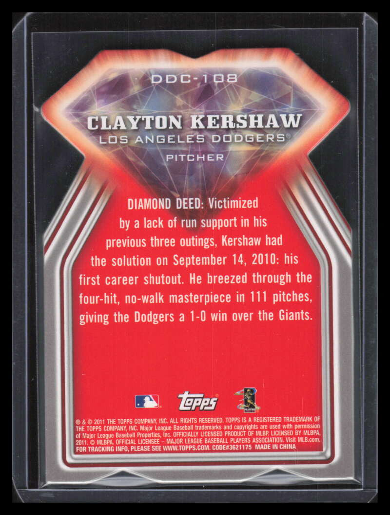 2011 Topps Diamond Die Cut ddc108 Clayton Kershaw