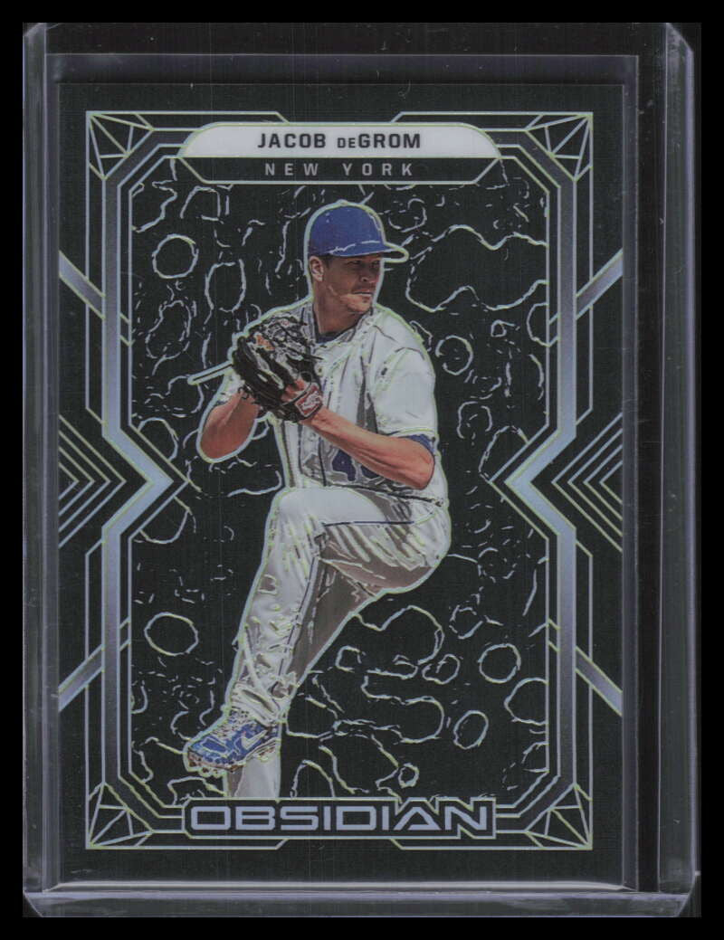 2022 Panini Chronicles Obsidian Electric Etch Yellow 37 Jacob deGrom 10/10