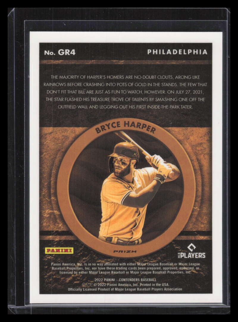 2022 Panini Chronicles Contenders Optic Gold Rush 4 Bryce Harper