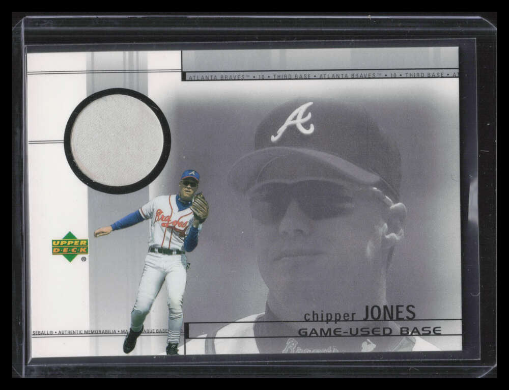 SOLD 155676 2002 Upper Deck Game Base BCJ Chipper Jones Base