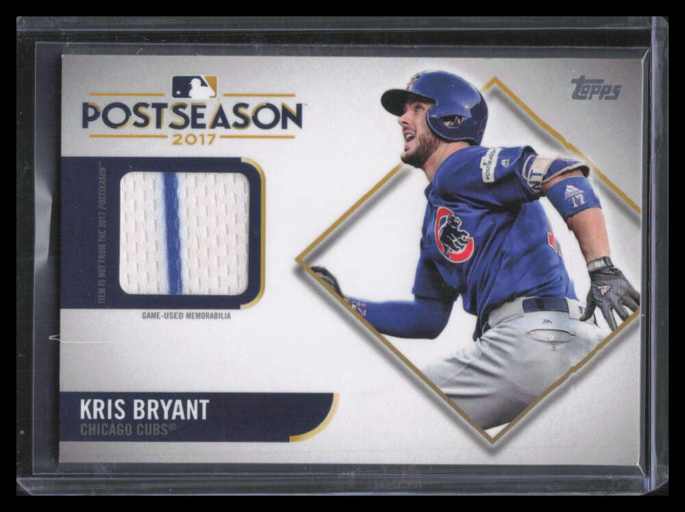 2018 Topps Postseason Performance Relics PSPKB Kris Bryant Jersey 74/100