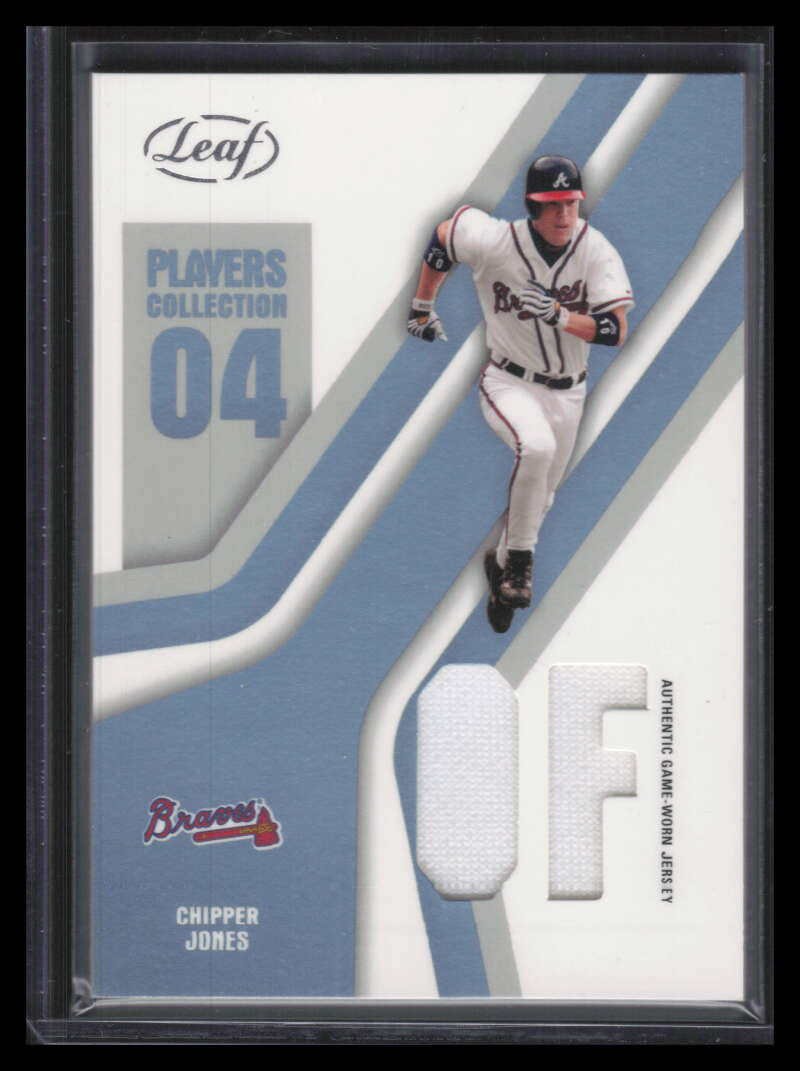 2004 Leaf Players Collection Jersey Platinum 17 Chipper Jones Jersey 24/25