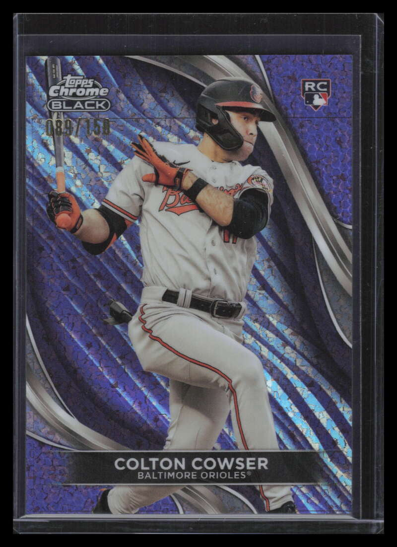 2024 Topps Chrome Black Purple Mini-Diamond Refractor 70 Colton Cowser RC 89/150