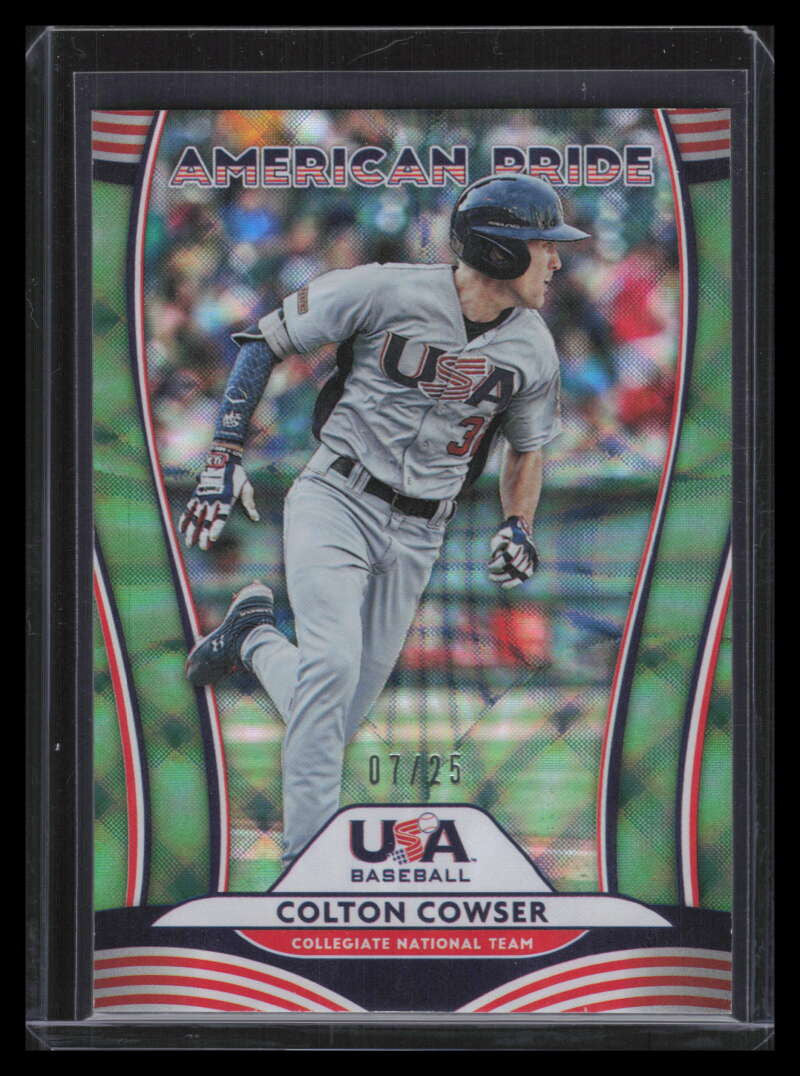 2020 Donruss American Pride Green 3 David Dahl Colton Cowser Rookie 7/25