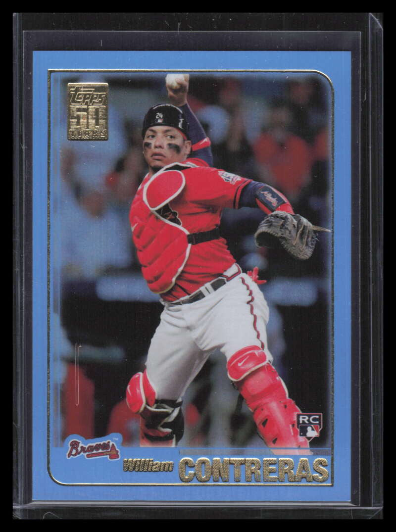 2021 Topps Archives Blue Foil 231 William Contreras Rookie 20/25