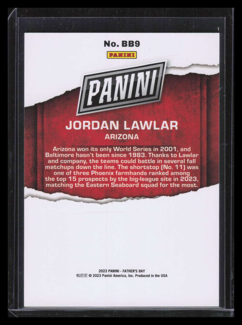 2023 Panini Father's Day Baseball Green bb9 Jordan Lawlar Rookie 3/5