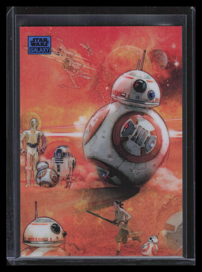 2024 Topps Chrome Star Wars Galaxy Blue Refractor 16 Adventures of BB-8 133/150