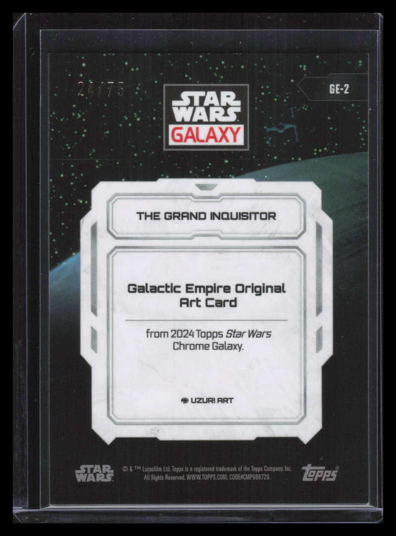 2024 Star Wars Galaxy Chrome Galactic Empire Art Prism Refractor Inquisitor /75