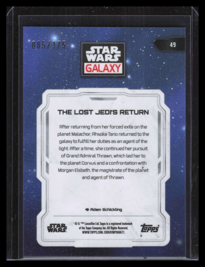 2024 Topps Chrome Star Wars Galaxy Aqua Refractor 49 Lost Jedi's Return 85/175