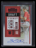2020 Panini Contenders Variations Ticket Red 102 Zac Gallen Rookie Auto 49/75