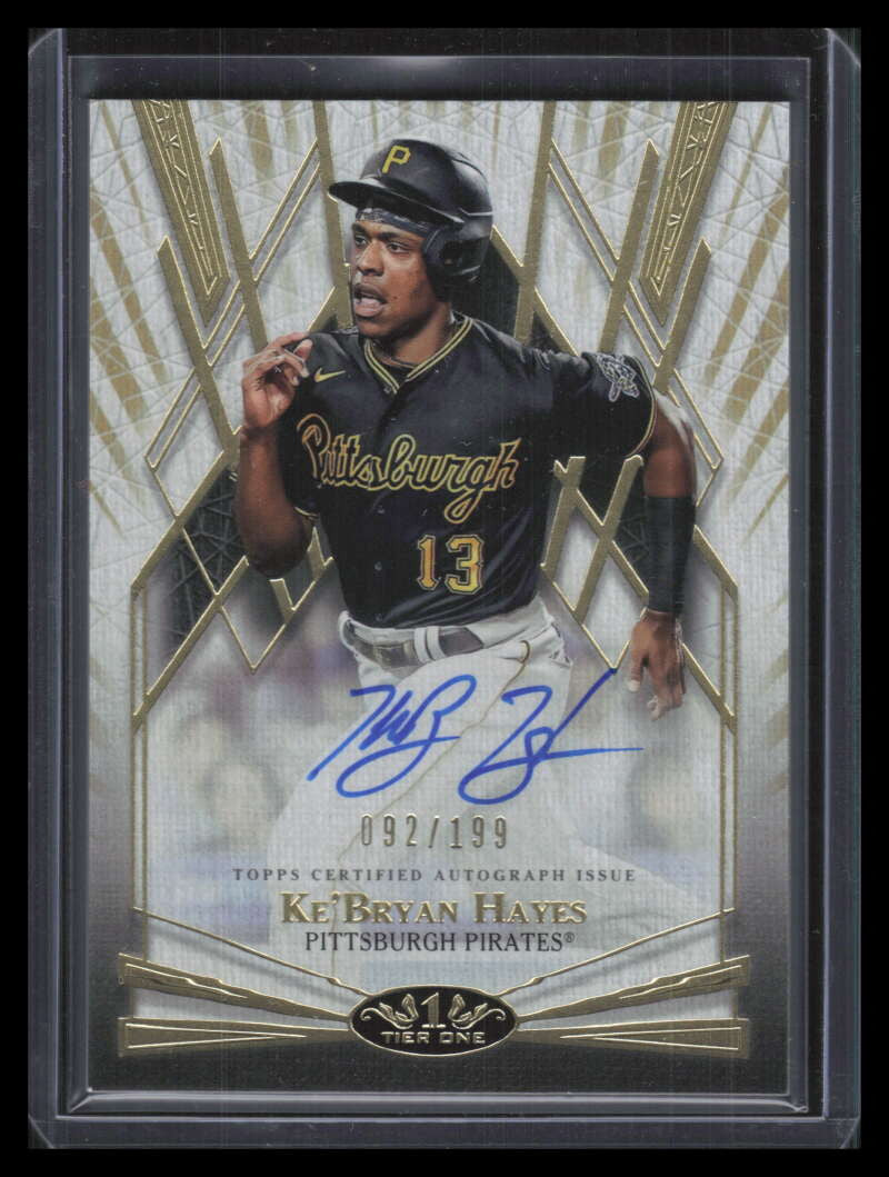 2022 Topps Tier One Break Out Autographs BOAKH Ke'Bryan Hayes Auto 92/199
