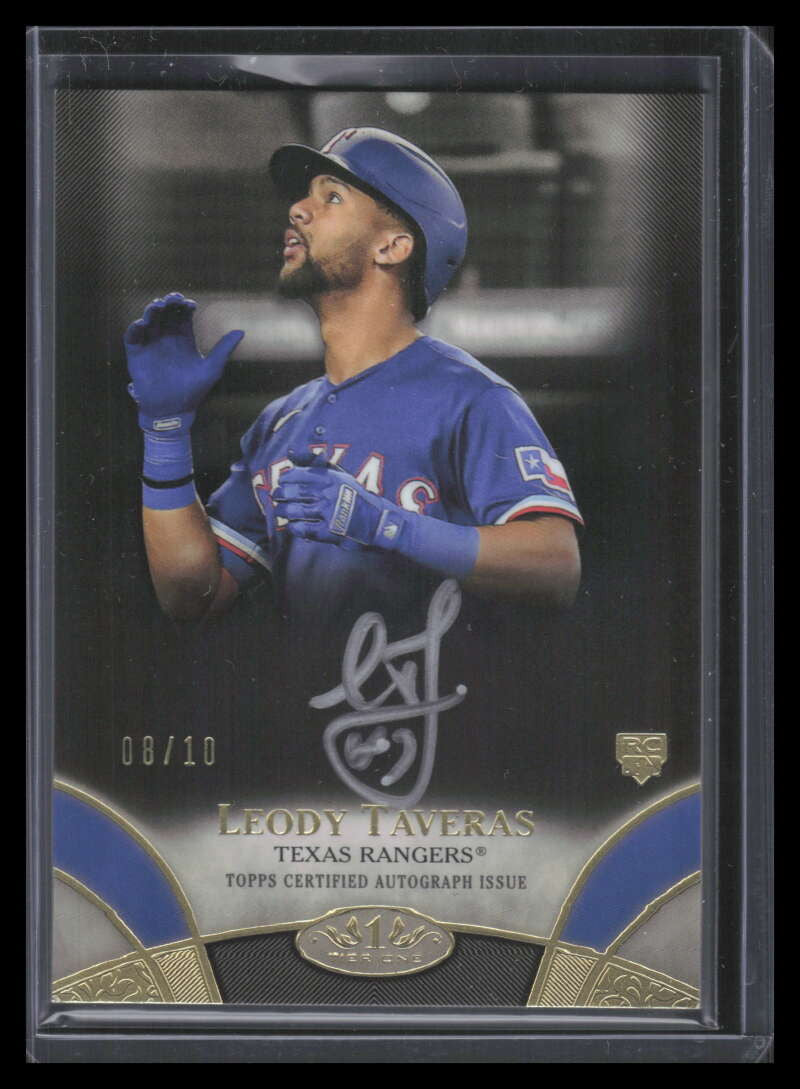 2021 Topps Tier One Break Out Autographs Silver Ink Leody Taveras RC Auto 8/10