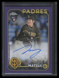 2024 Topps Chrome Autographs Purple Refractor Yuki Matsui Rookie Auto 204/250