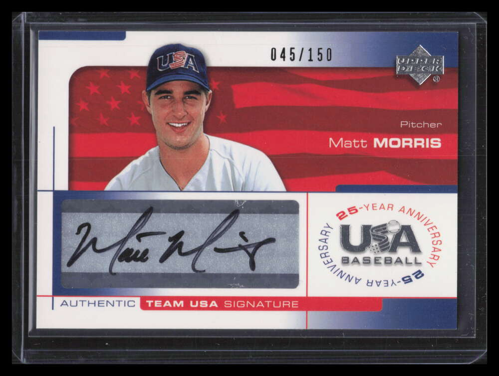 2004 USA 25th Anniversary Signatures Black Ink MOR Matt Morris Auto 45/150