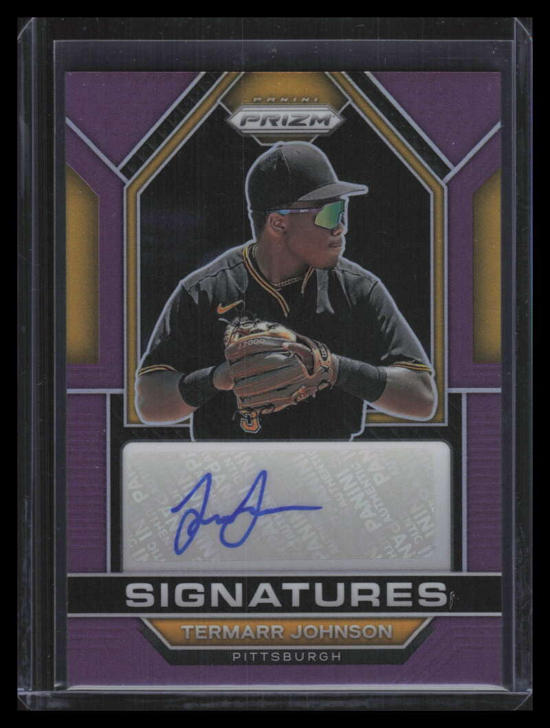 2023 Panini Prizm Signatures Prizms Purple 11 Termarr Johnson Rookie Auto 89/99