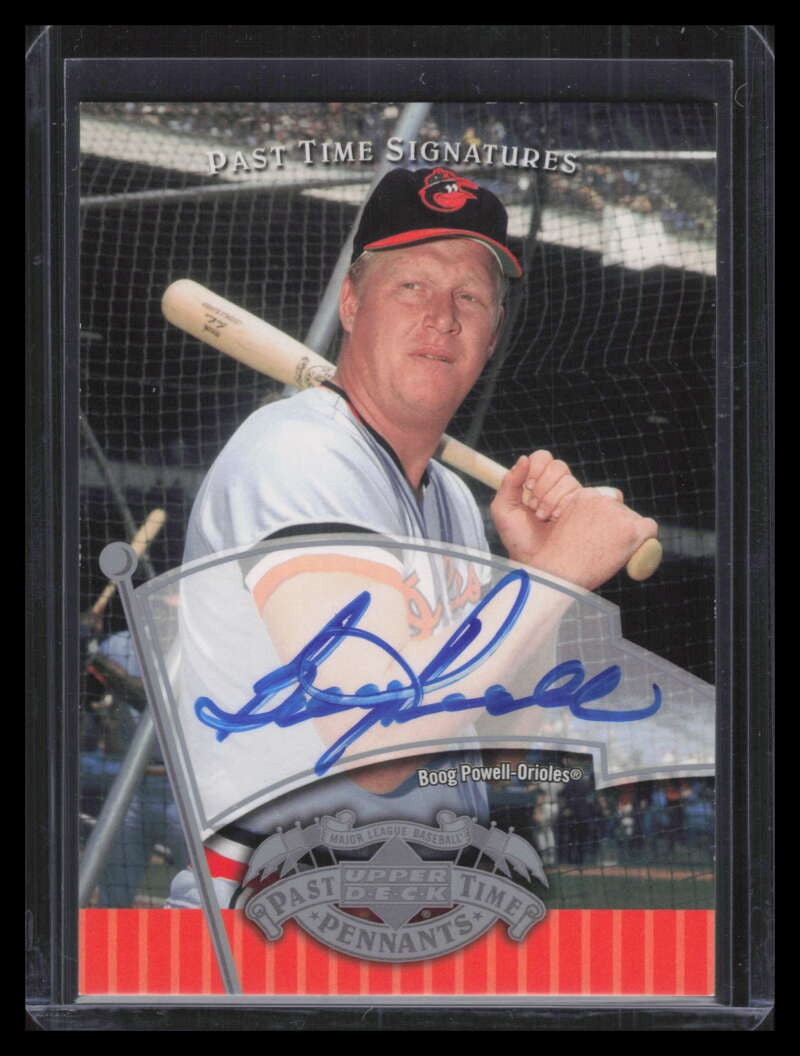 2005 UD Past Time Pennants Signatures Silver BP Boog Powell Auto /268