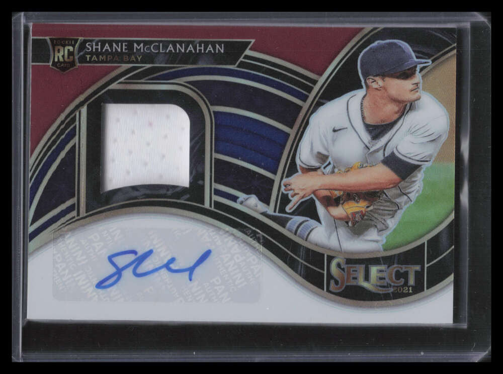 2021 Select Autographs Tri-Color 76 Shane McClanahan Rookie Jersey Auto 36/99